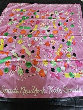 KATE SPADE Candy Shop Silk Square Scarf..Never Worn